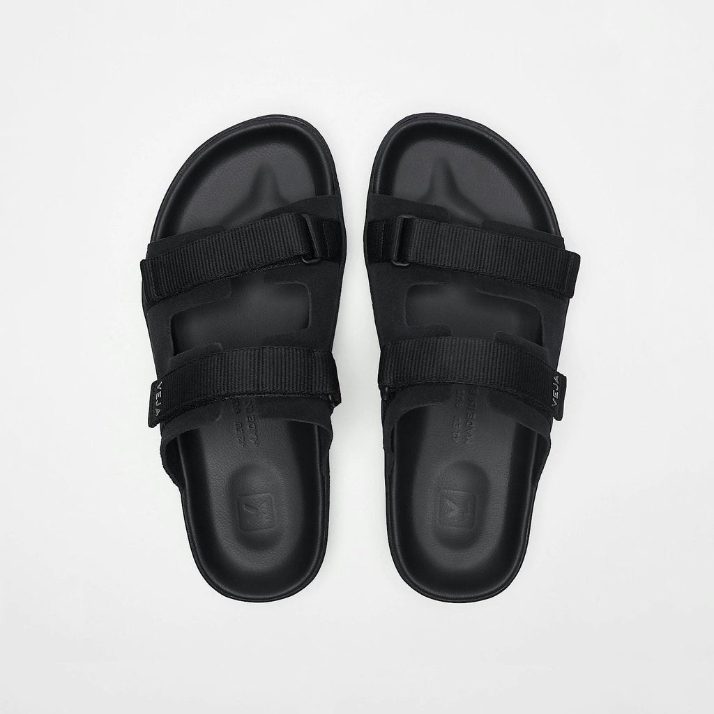 VEJA Arpoador Suede Sandal in Black