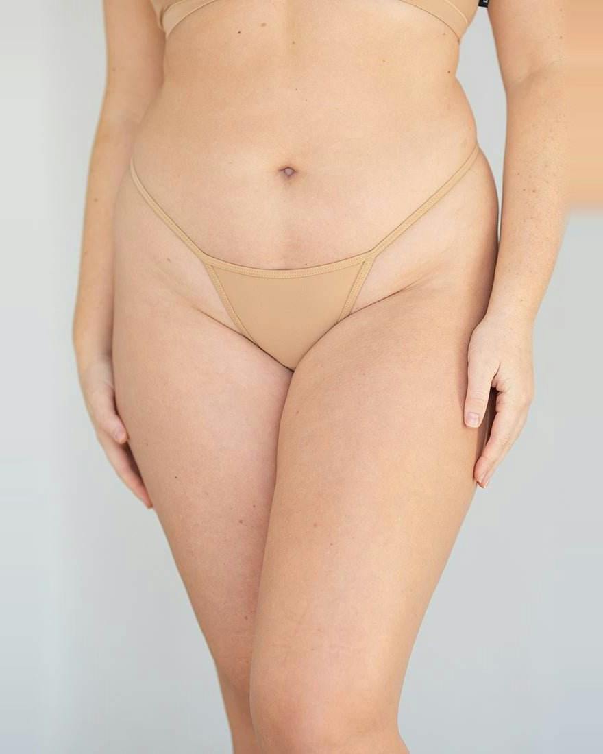 Carbon Recycled Nylon G-String Underwear - Beech