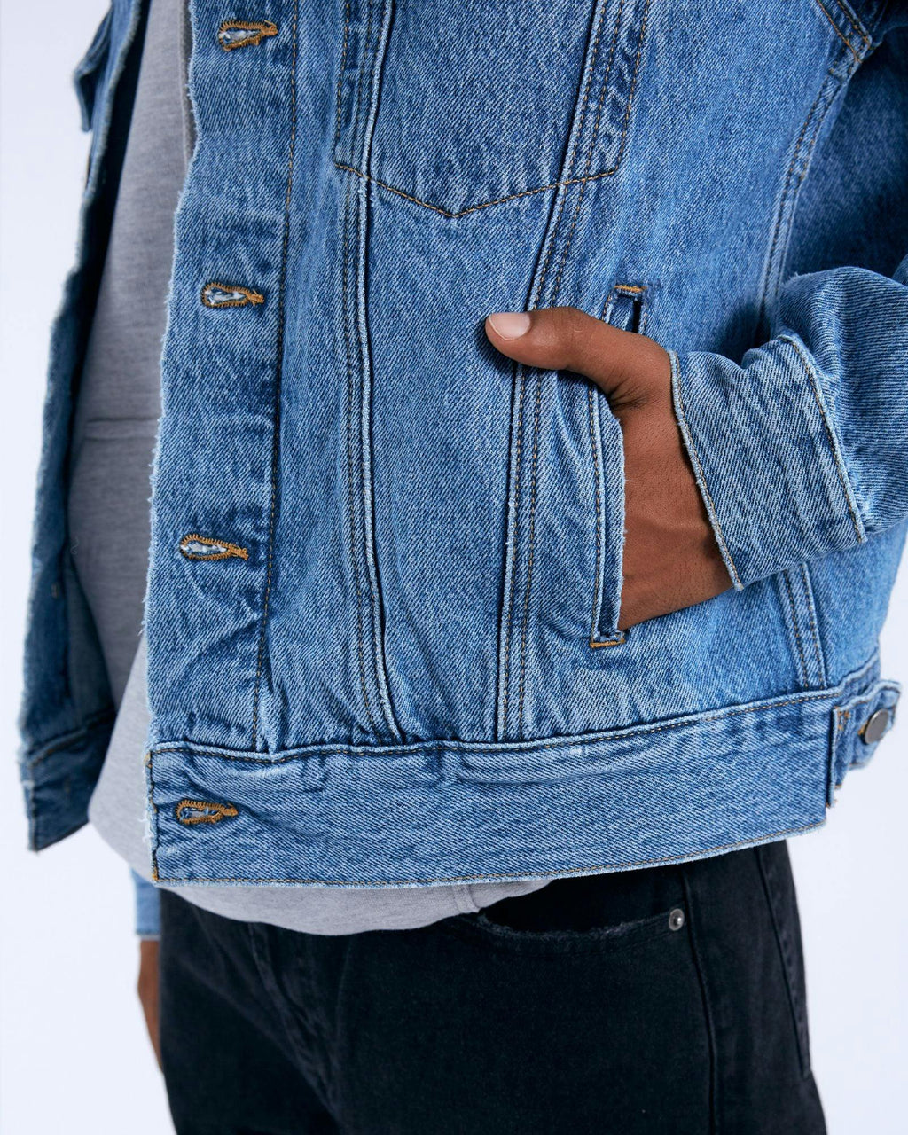 Joey Trucker Jacket - Stream Sky Retro