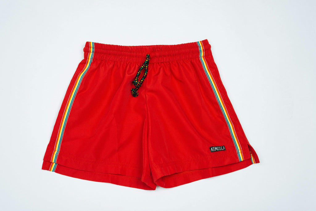 Kids Boardshorts Rainbow Red