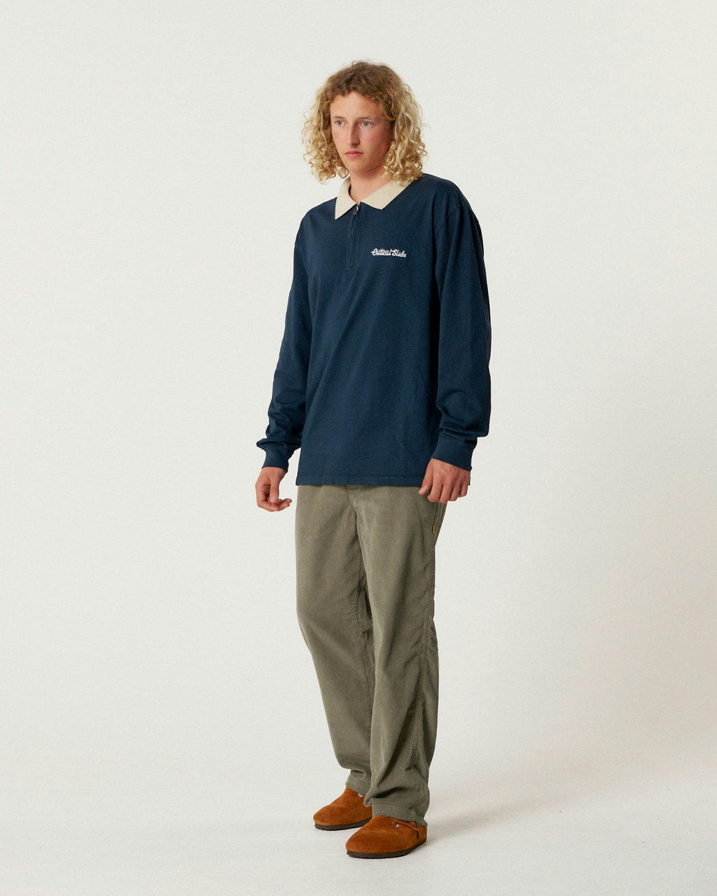 Sun Cured 1/4 Zip Rugby - Navy