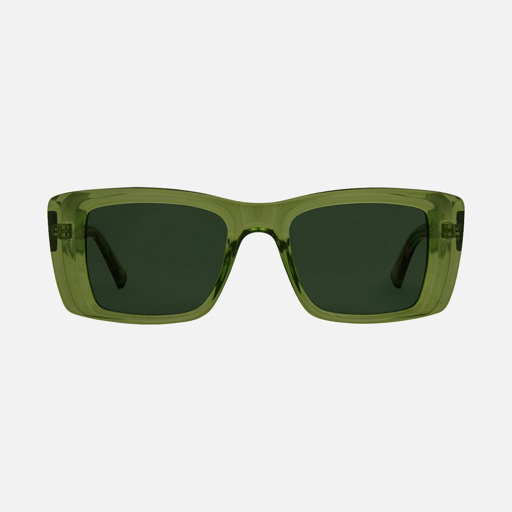 Hey Ho - Gloss Crystal Olive Frame with Green Lens