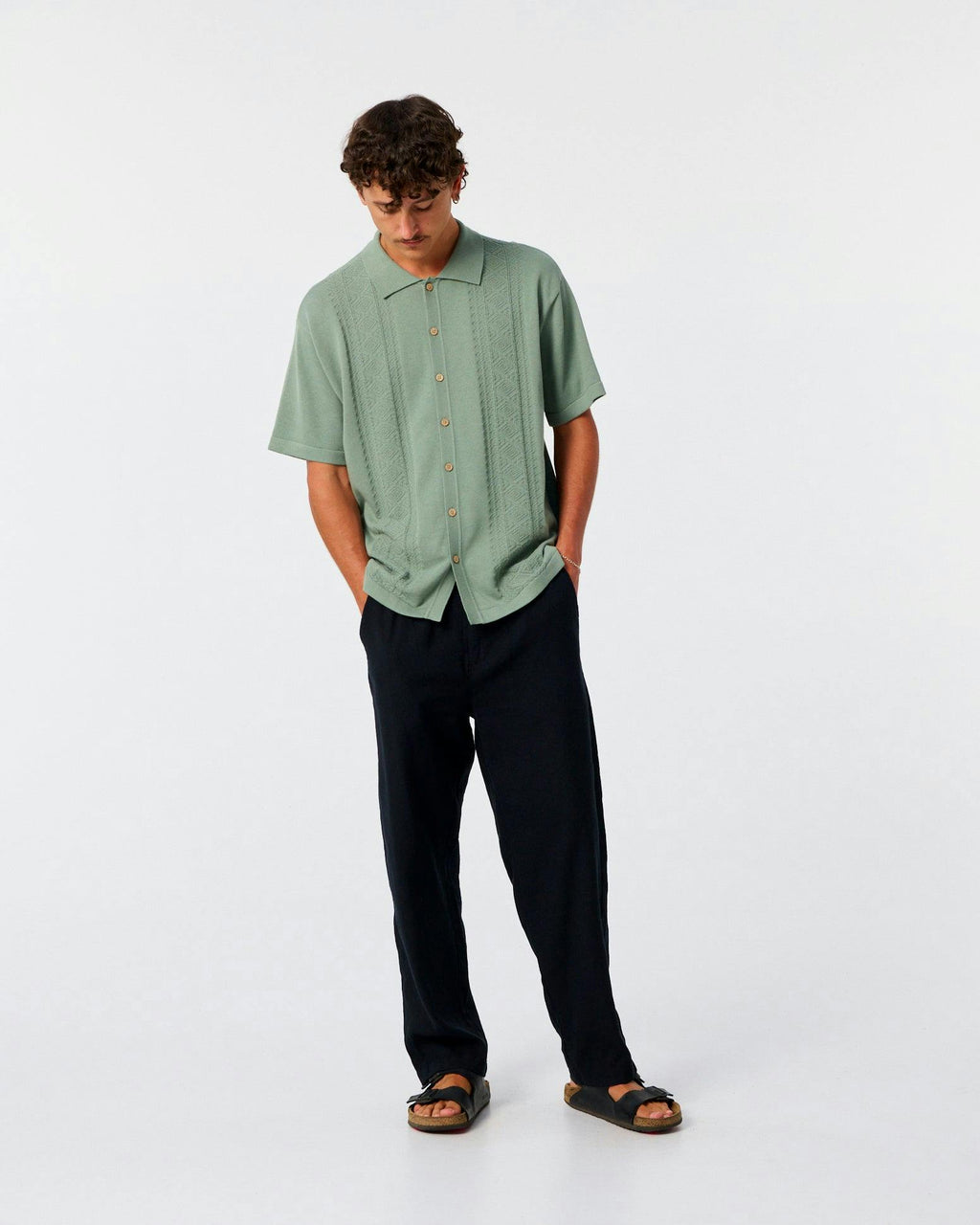 Trader Knit Shirt - Dusty Green