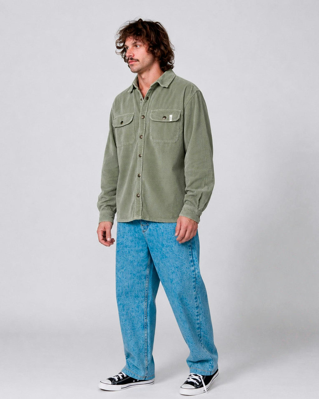 Surface Cord Overshirt - Green