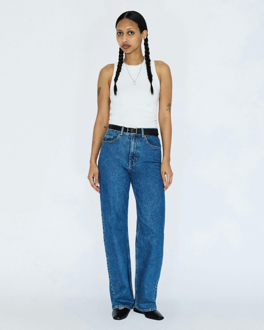 Echo High Straight Jeans - Bay Mid Retro
