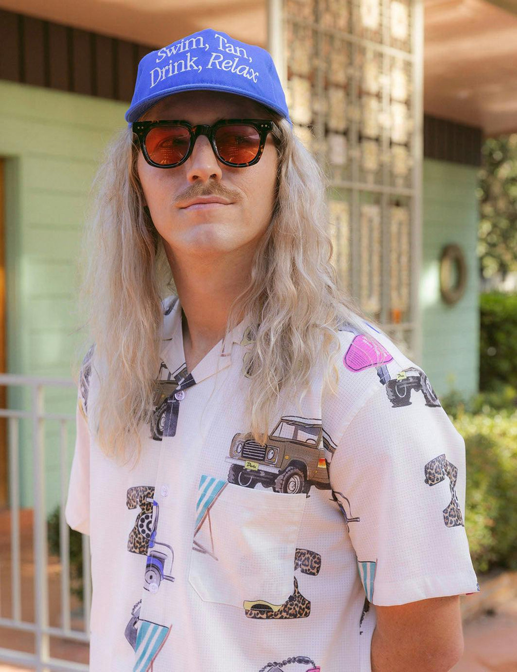 Beach Icon Leisure Stretch Buttonup