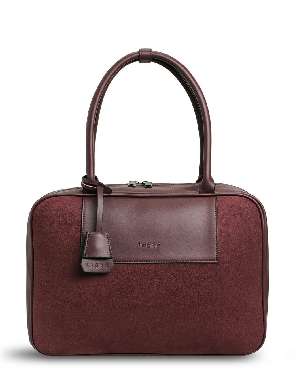 The Harlow Bag (BURGUNDY SUEDE) Neoprene Bowler Bag