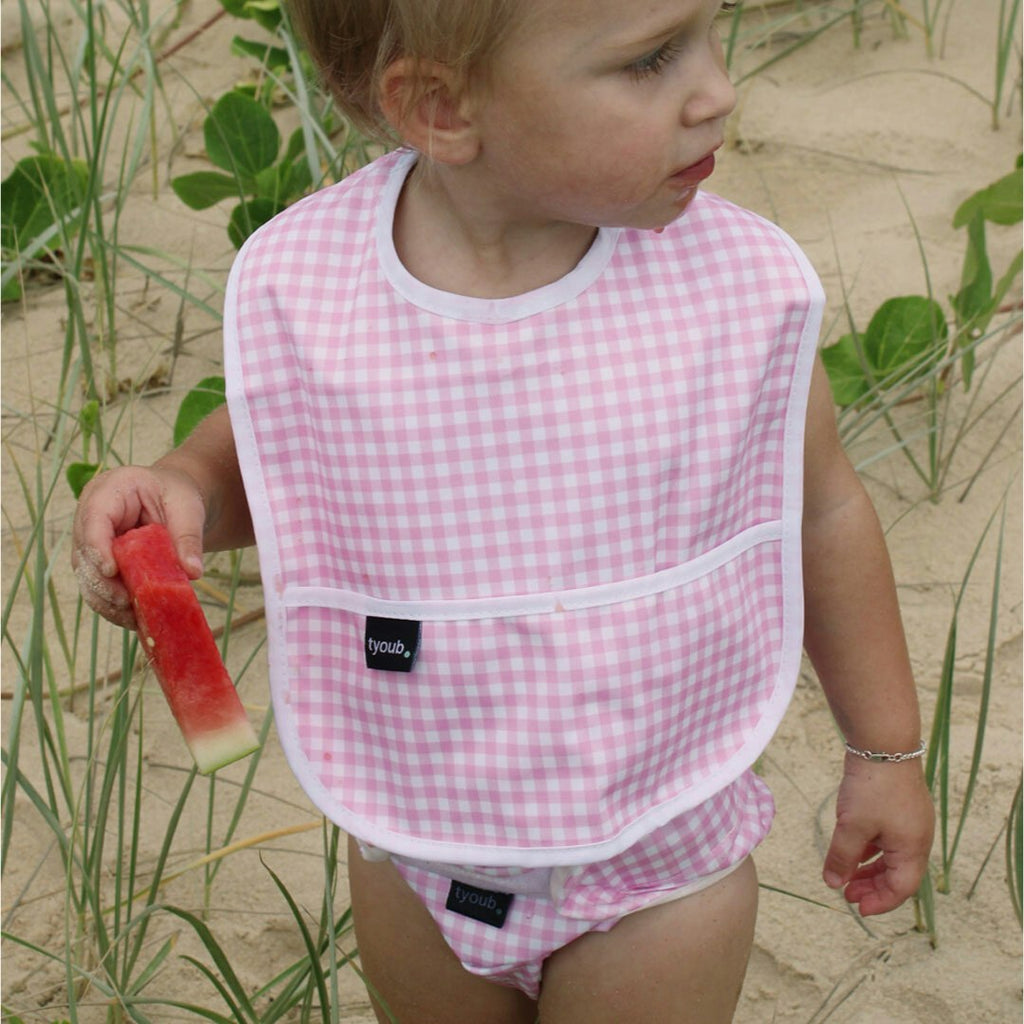 Baby Bib Tyoub Stay-dry - Pink Gingham