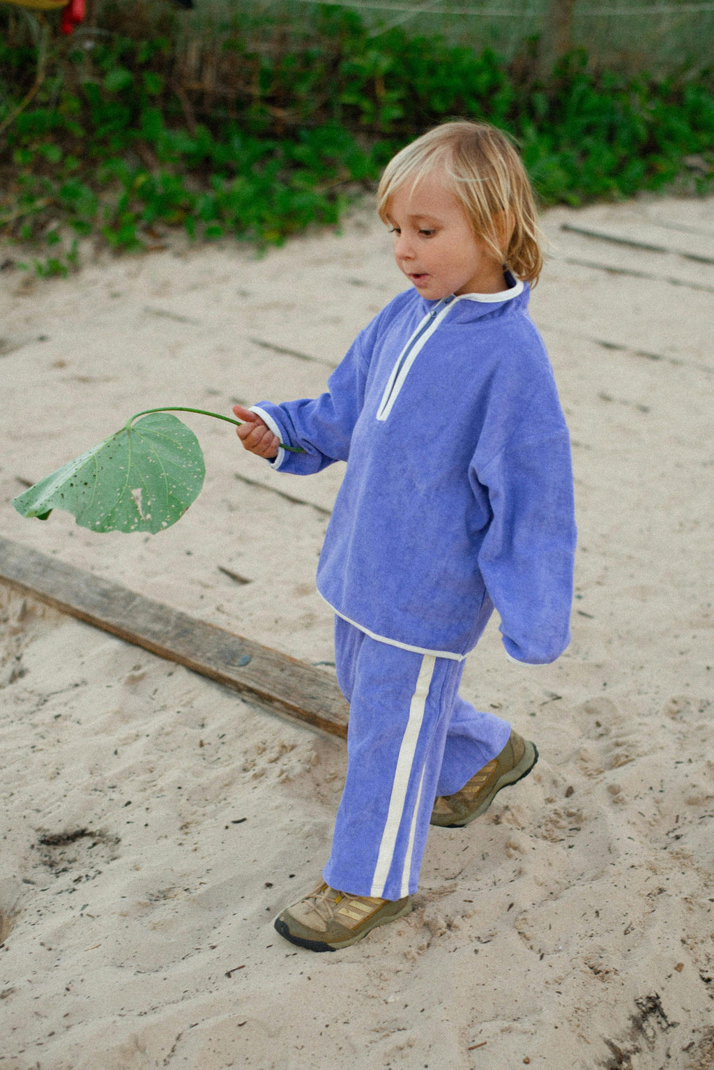 Mini Terry Jumper Zip in Lavender