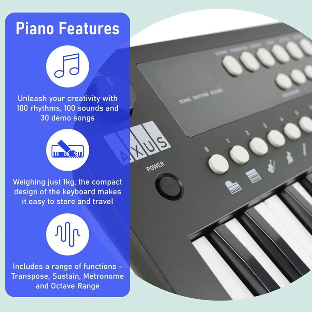 Axus Mini Keyboard 37 Key Keyboard - Black