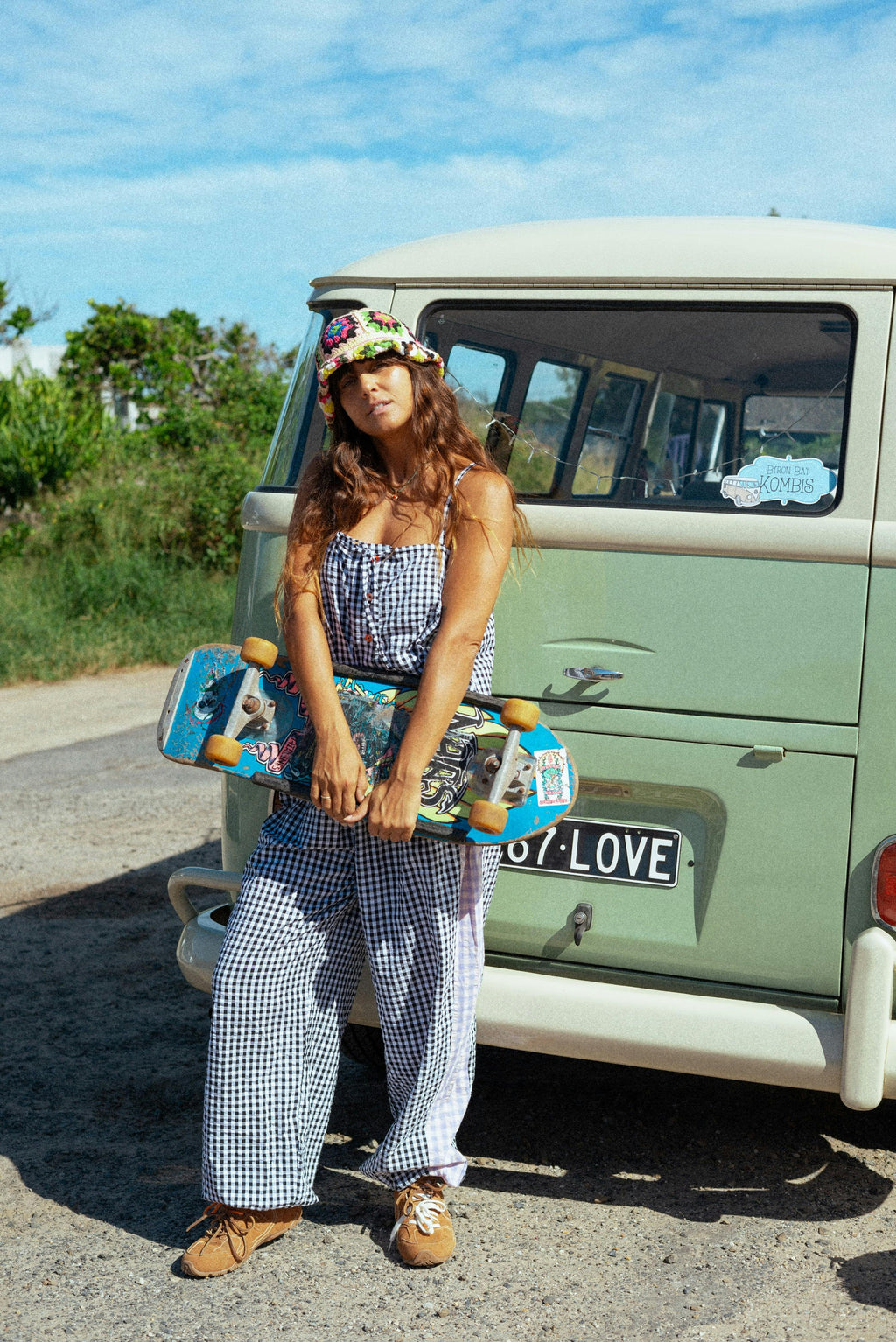 Aura Genie Pants in Black Gingham