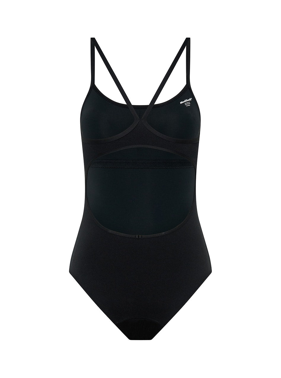 Teen Period Swimwear Performance One Piece Light Absorbency Black