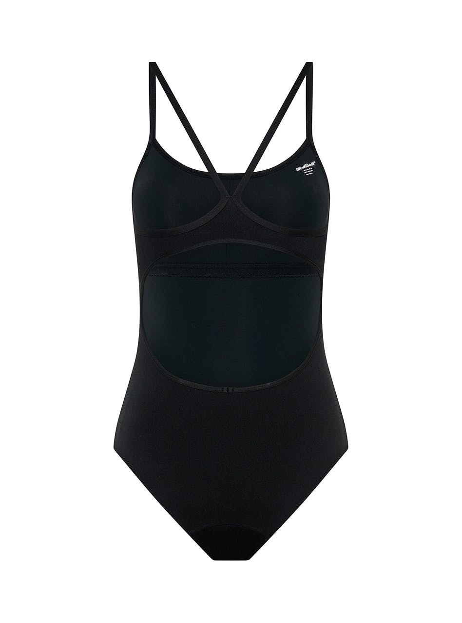 Teen Period Swimwear Performance One Piece Light Absorbency Black