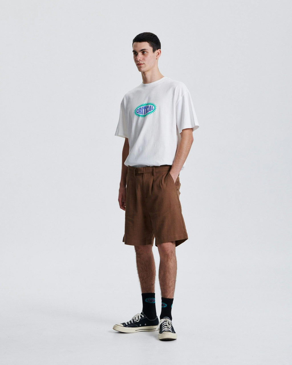 Harro Linen Pleat Short - Tobacco