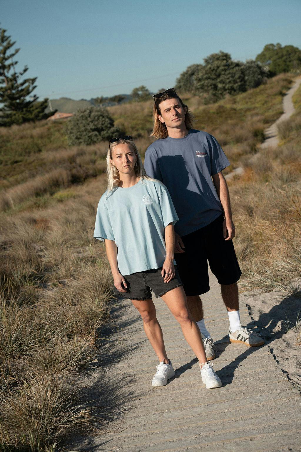 Mt Maunganui Surf Tee - Denim