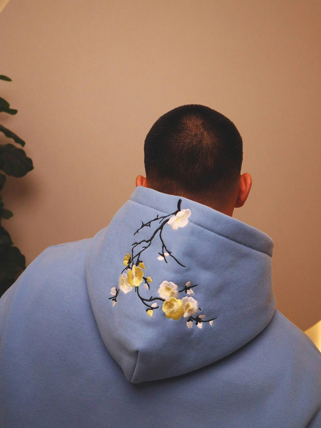 Blue / Yellow & White Blossom //// Hoodie