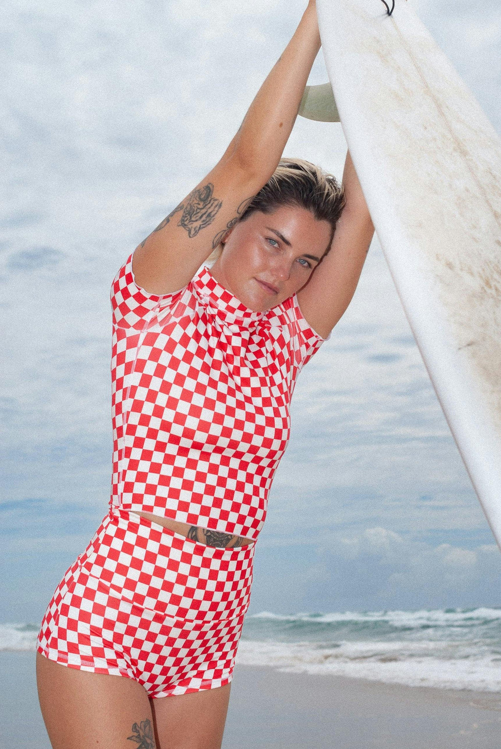 Low Rider Rashguard - Chilli Checkers