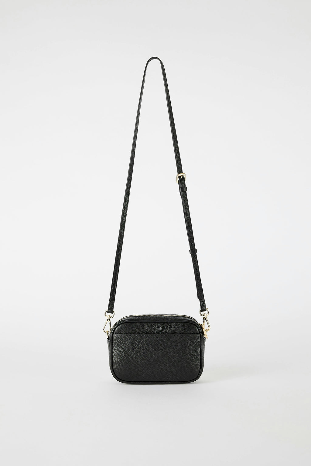 Leather Cross Body Bag | Black Gold