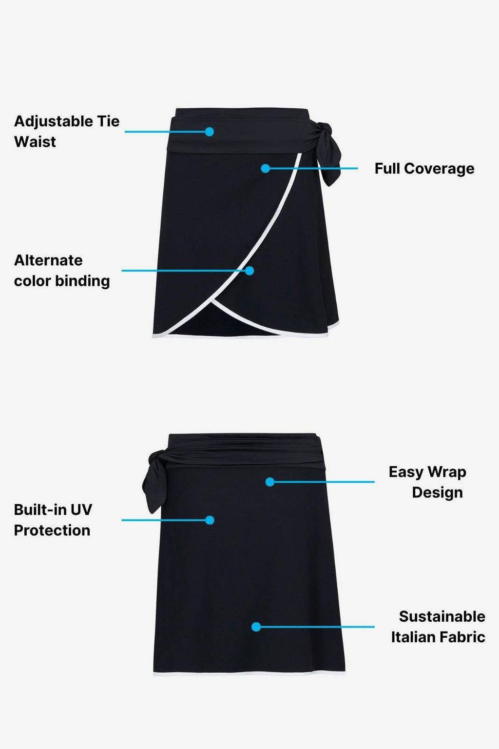 Wrap Skirt ― Black / White