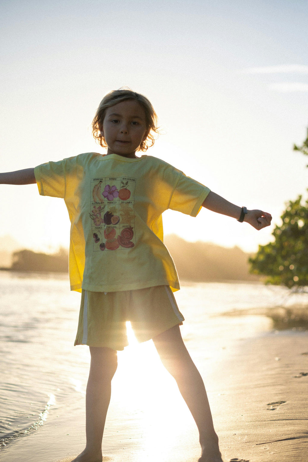 Mini Terry Towelling Shorts in Butter Yellow