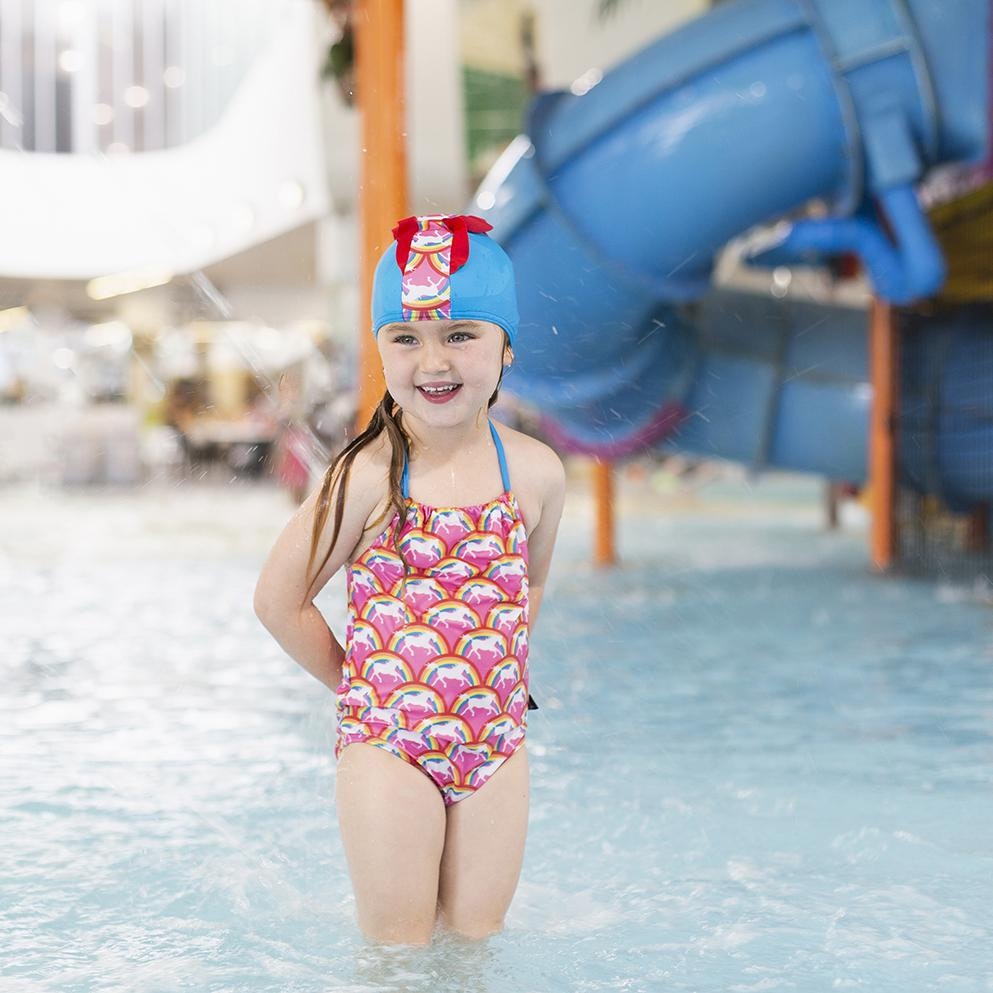 Tyoub Halter Neck Swimsuit - Rainbow Pony