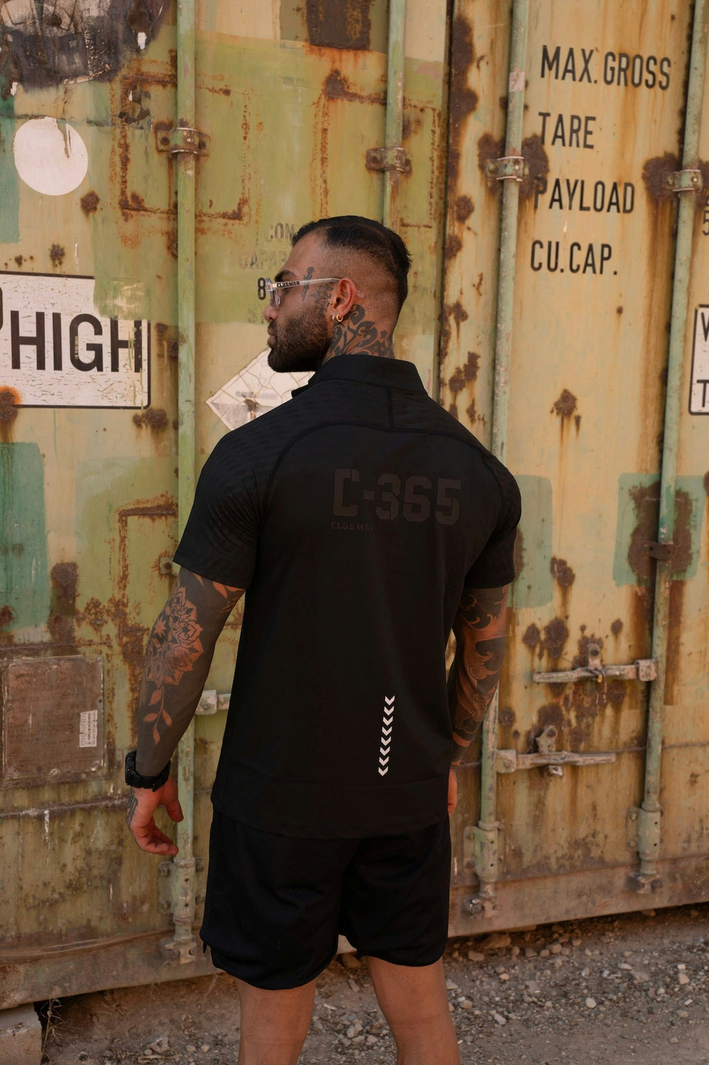 C-365 Motion Zip Tee (Model 823302) - Black