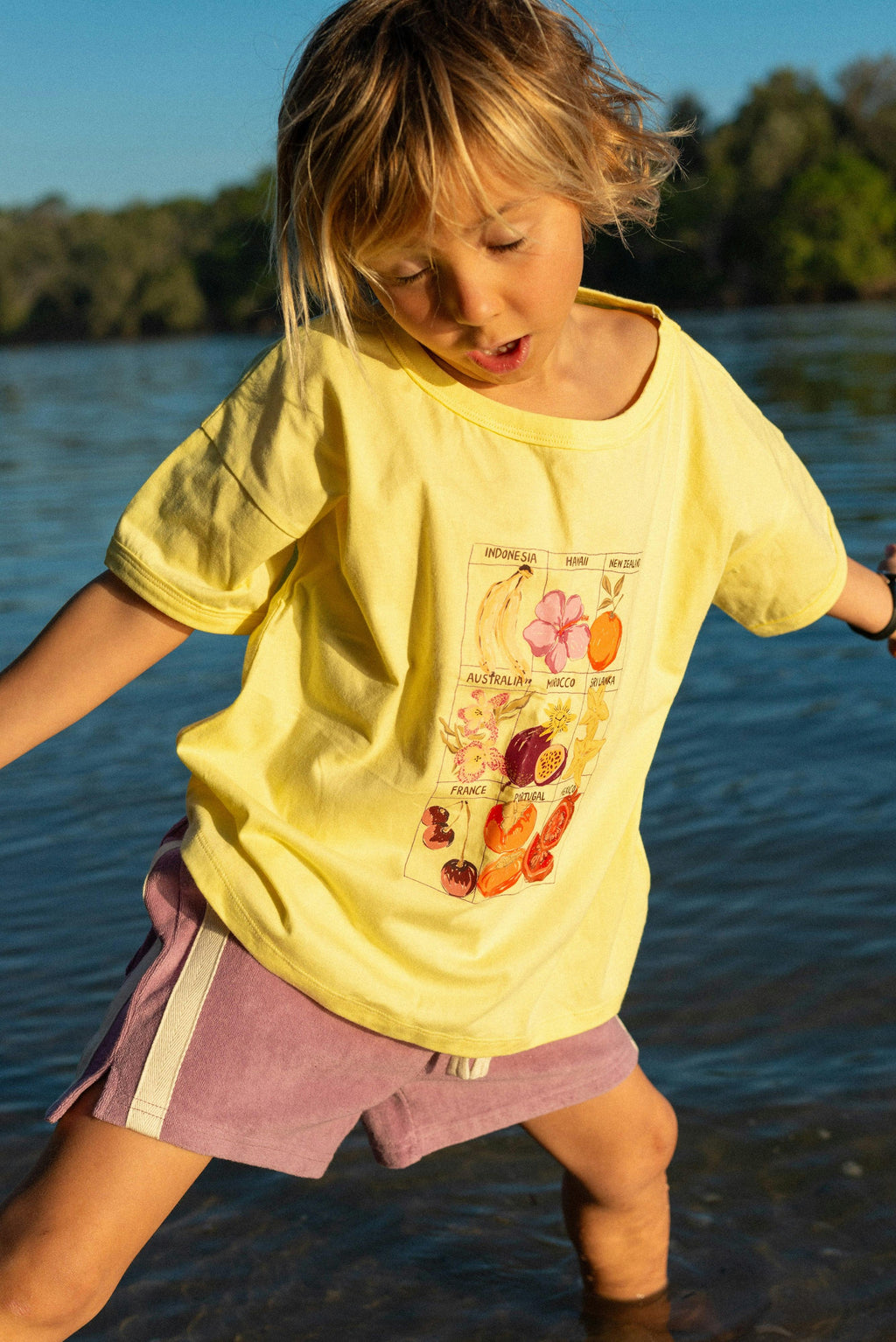 Mini Terry Towelling Shorts in Jacaranda