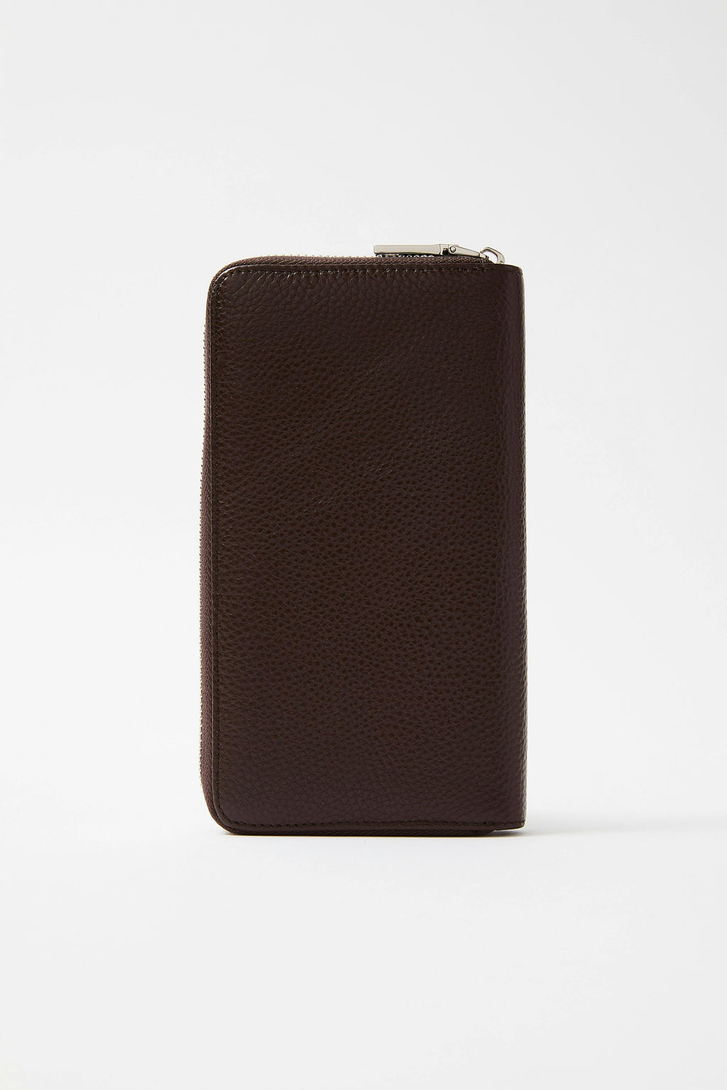 Classic Leather Wallet  | Chocolate Silver