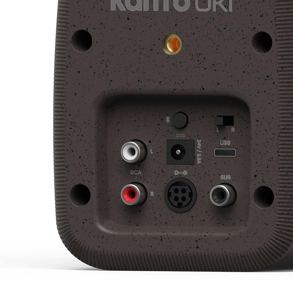 Kanto UKI 100W Desktop Speakers with Bluetooth, USB-C, Headphone out, Pumice (Speckled Brown), Pair