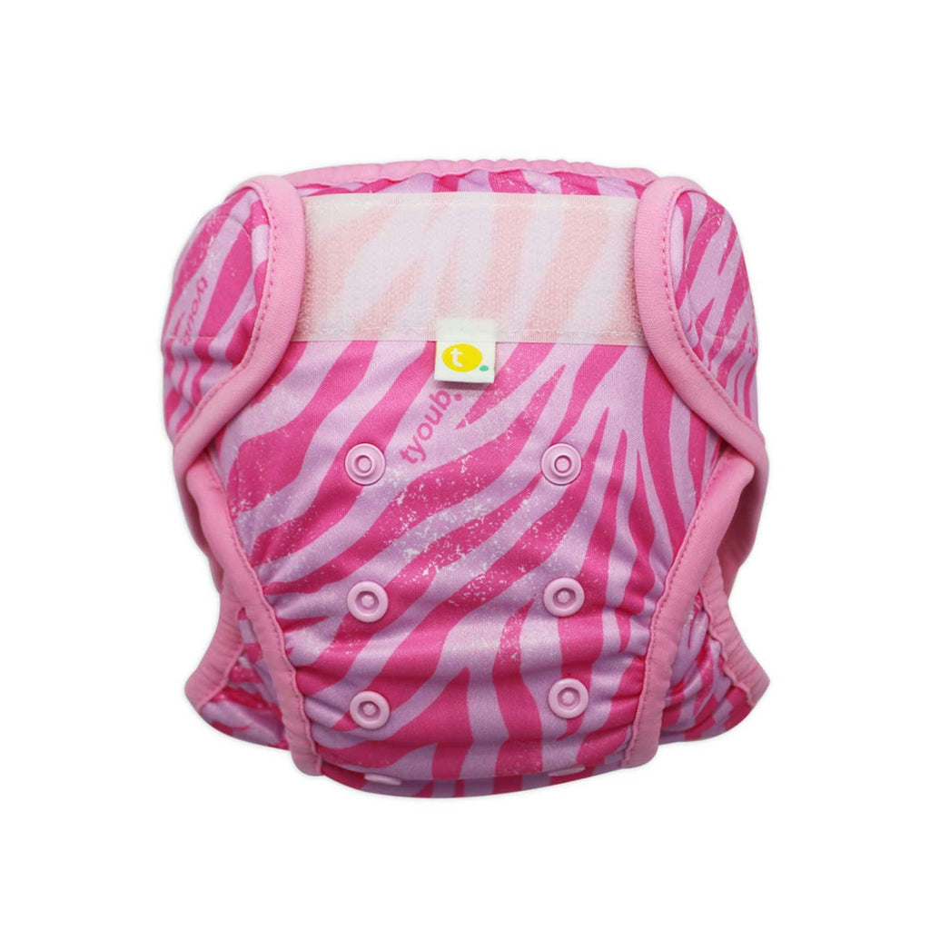 Tyoub Adjustable Reusable Swim Nappy and Wet Bag - Tiger Pink