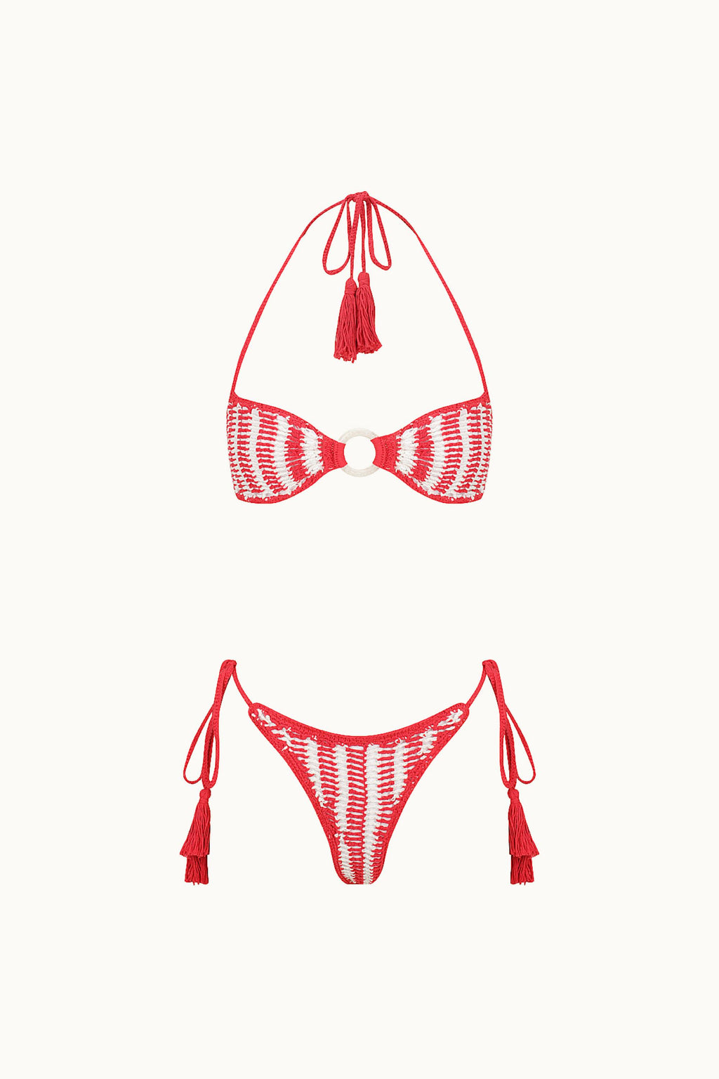 AÇAI CROCHET KINI TOP - CHERRY