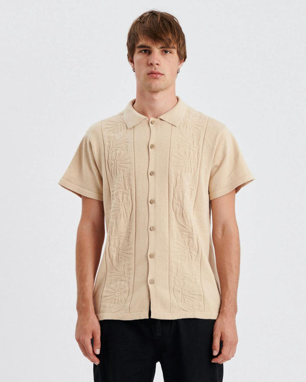 Access Knit Shirt - Oatmeal image 1