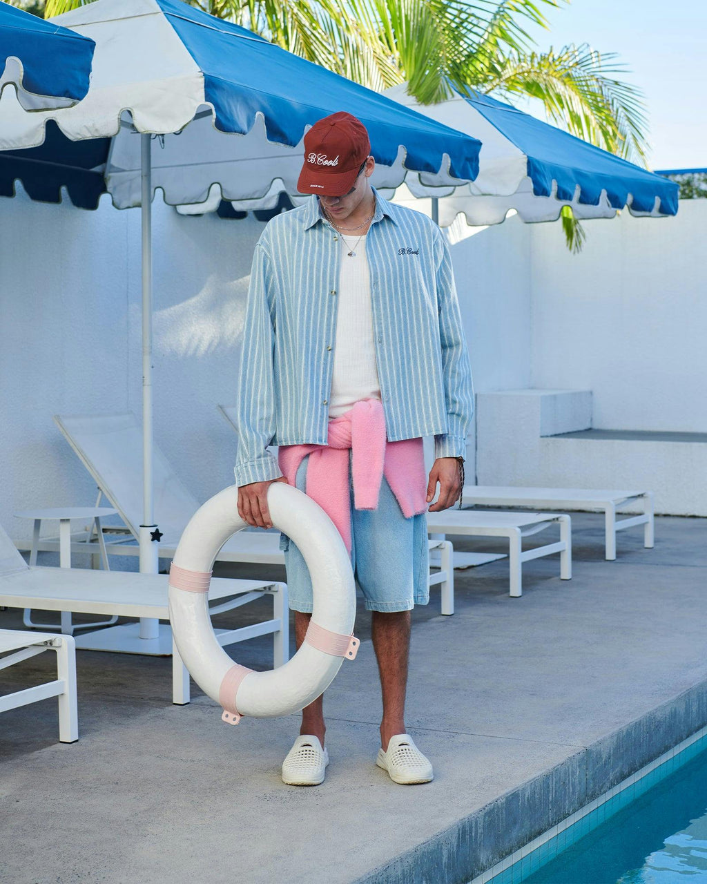Crop LS Shirt Blue