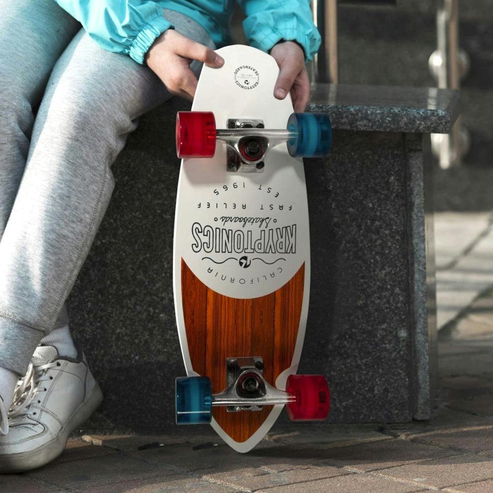 Bravo Sports Kryptonics KR23 Min Fat Cruiser Skateboard - Liberty Blue