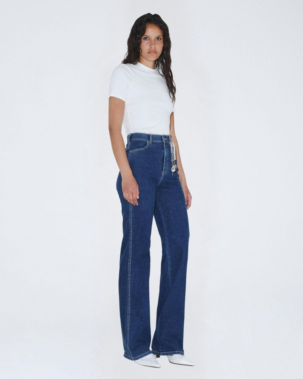Moxy High Straight Jeans - Vale Dark Plain Contrast