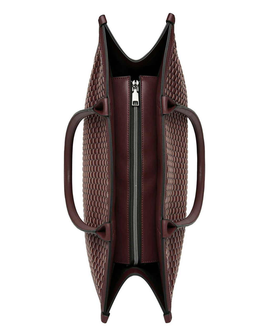 The Era Bag (BURGUNDY) Woven Suede Vegan Leather Tote Bag