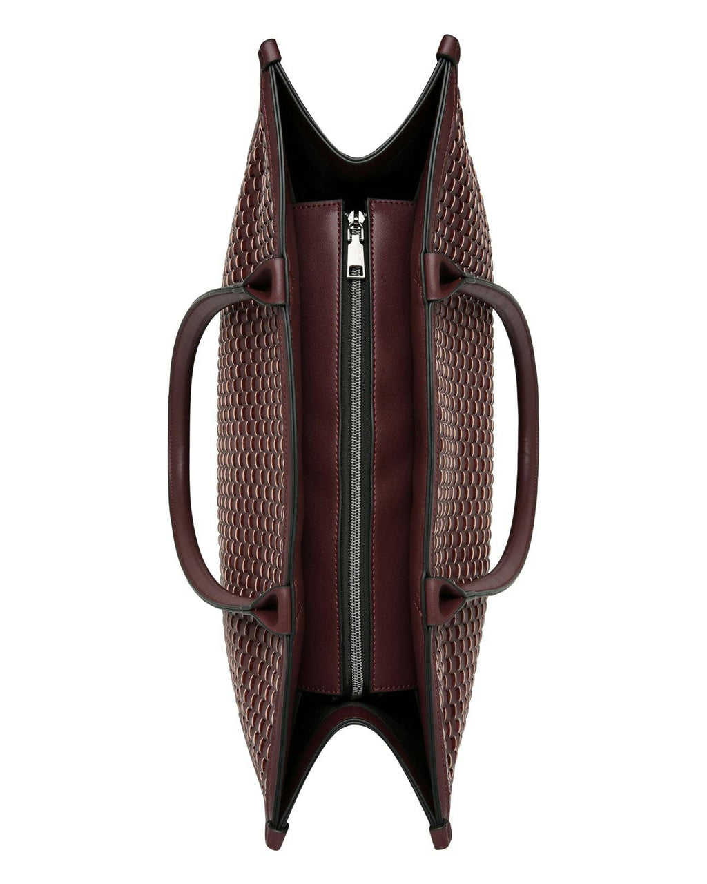 Prene | The Era Bag (BURGUNDY) Woven Suede Vegan Leather Tote Bag