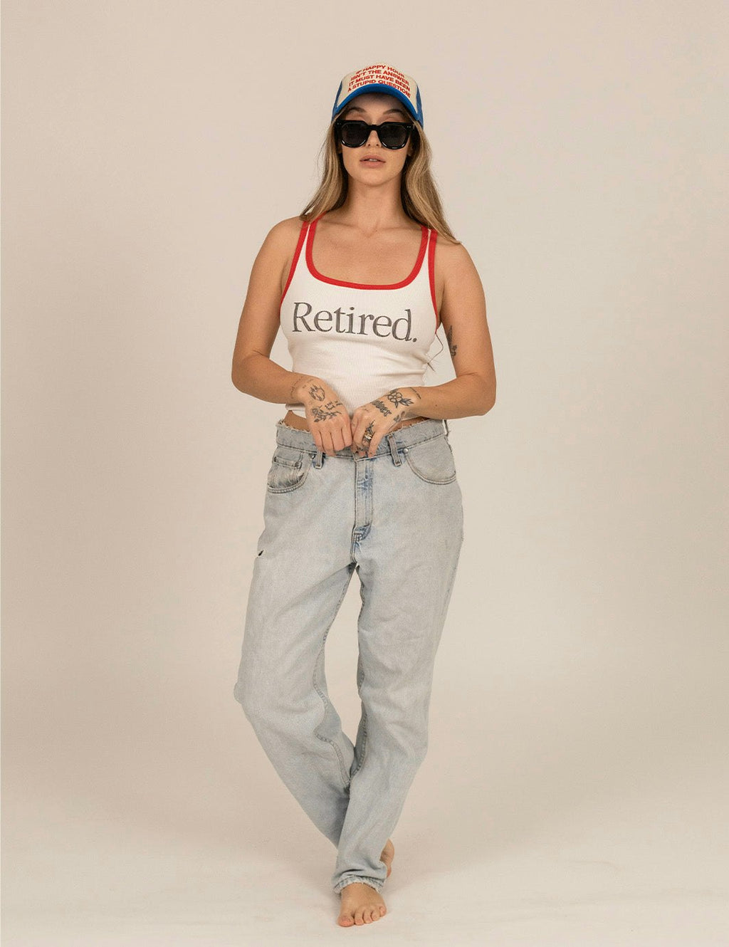 Retired Ribbed Tank - White