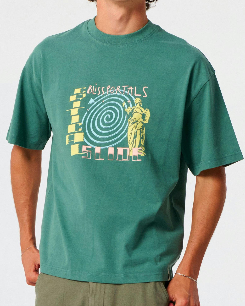 Bliss Portals Tee - Dusty Green