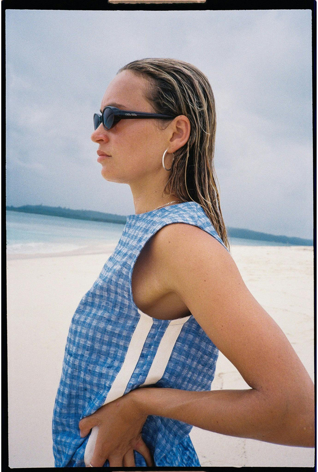 Sporty Dress in Blue Gingham