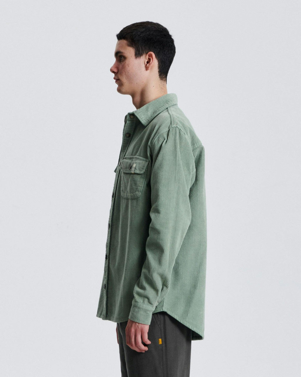 Surface Corduroy Overshirt - Sage