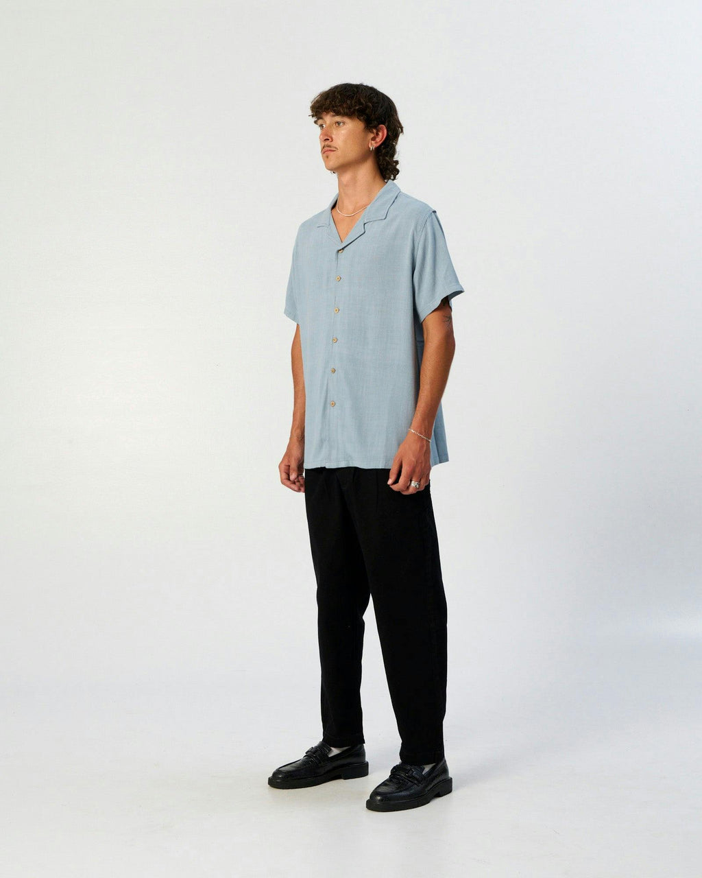 Ernie Resort Shirt - Stone Blue