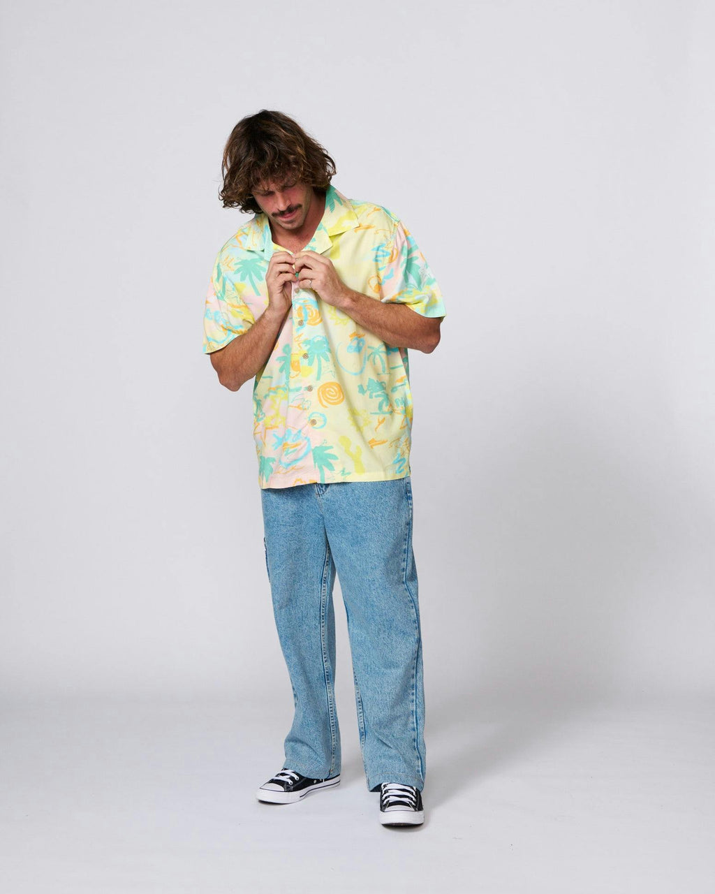 Scribbles Short Sleeve Resort Shirt - Pastel