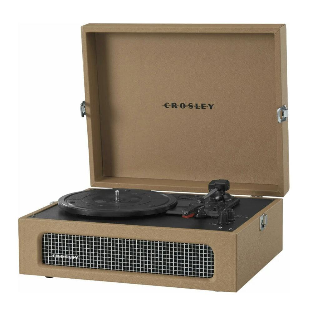 Crosley Voyager Bluetooth Portable Turntable + Crosley Asheville Stand Bundle- Tan