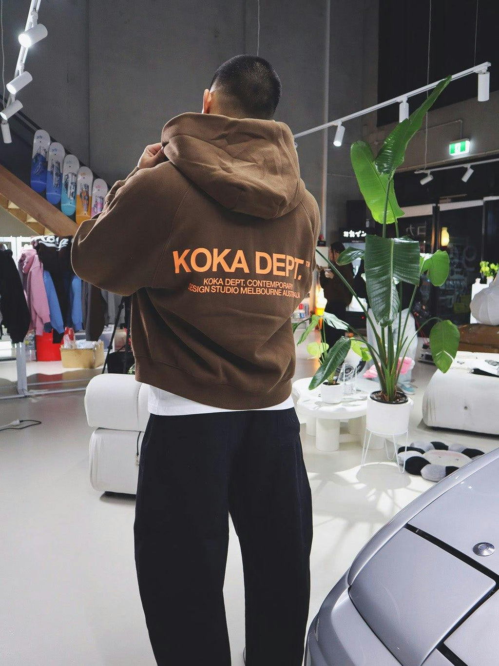 Core Zip Up Hoodie - Coffee