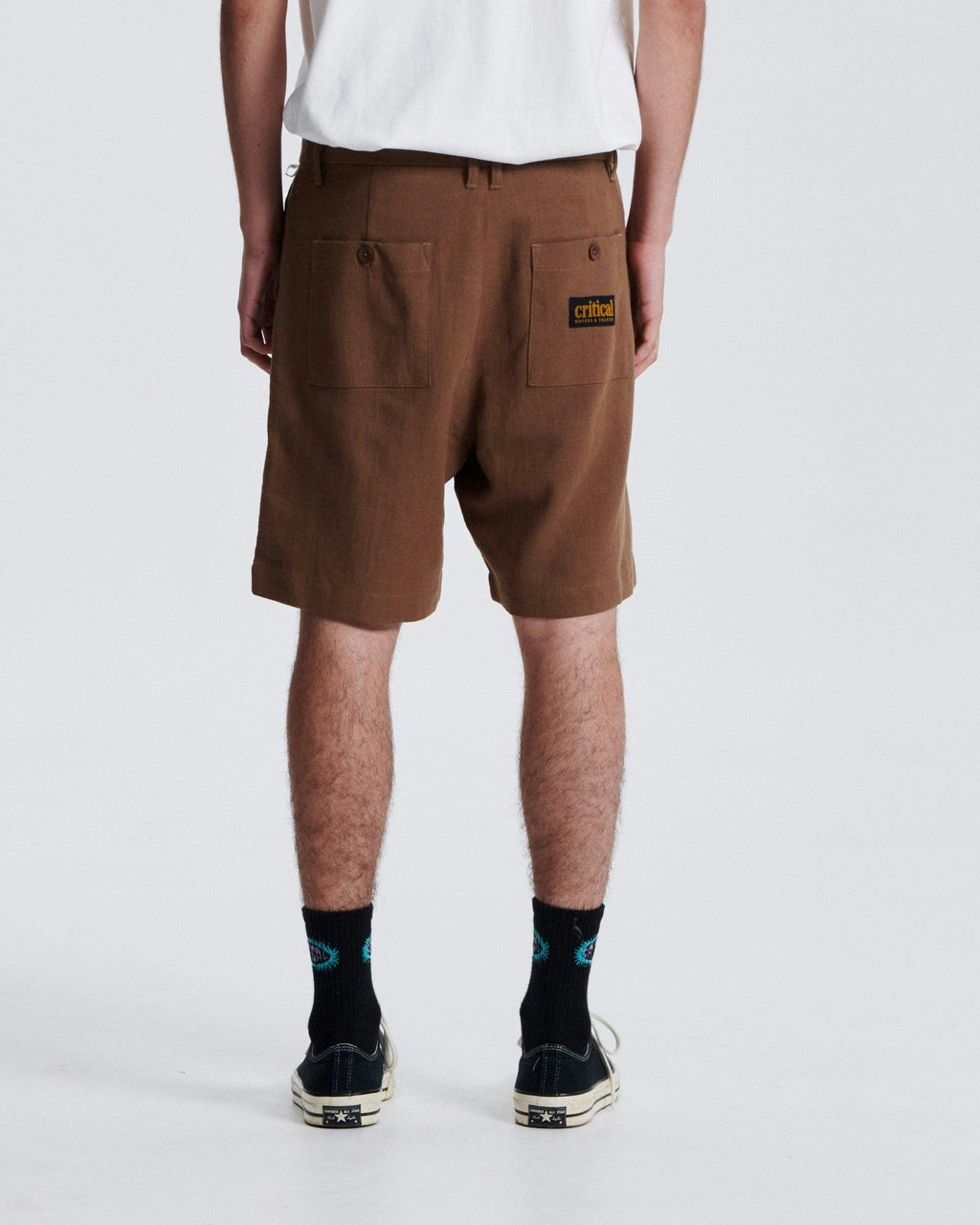 Harro Linen Pleat Short - Tobacco
