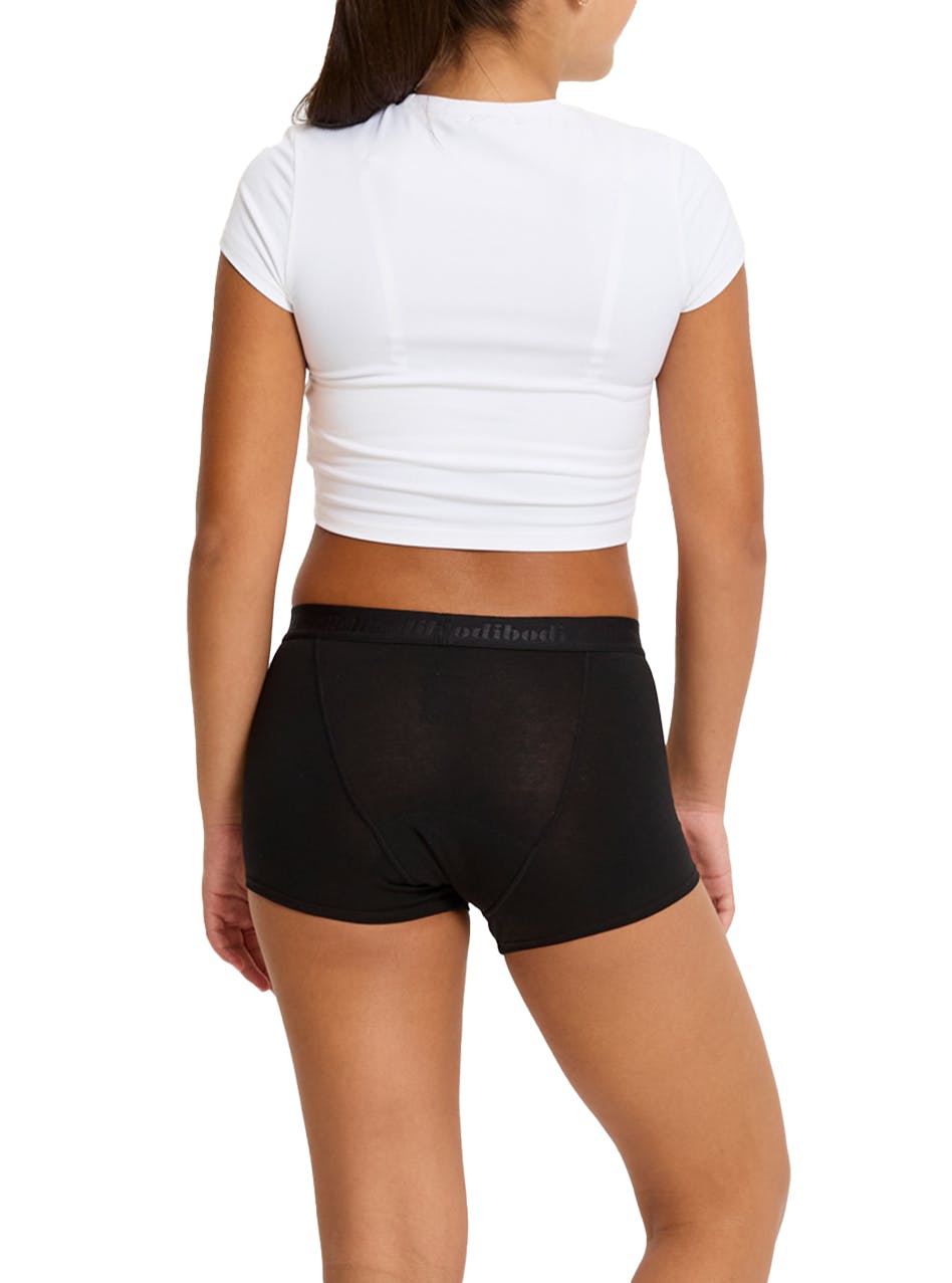 Teen Period Underwear Hipster Boyshort Super Absorbency Black