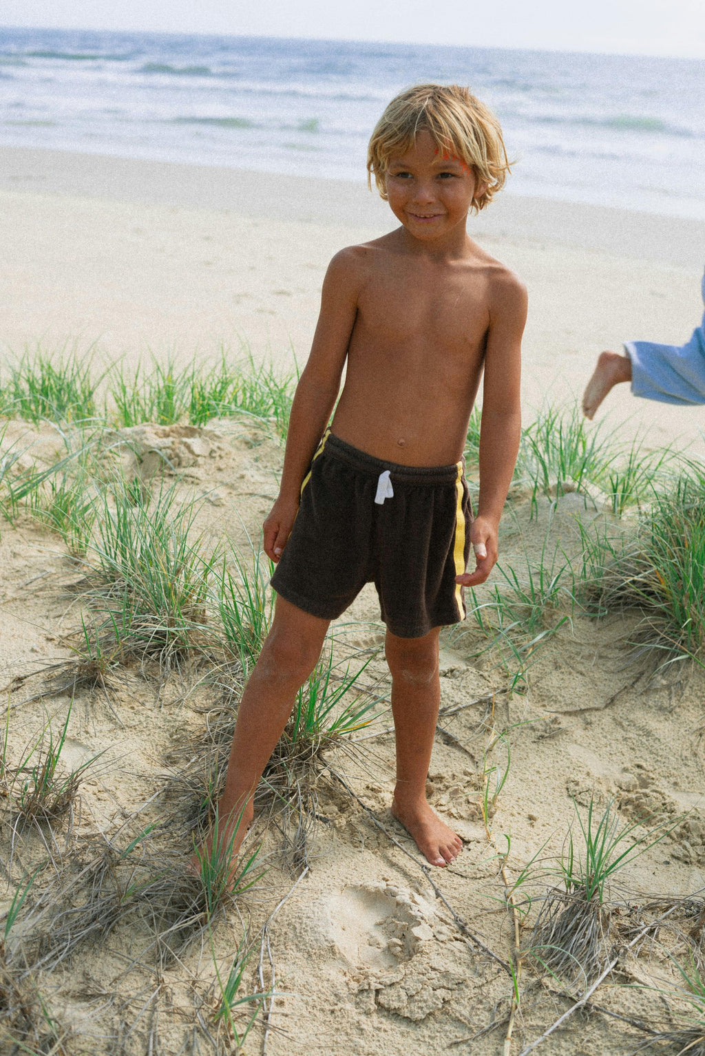 Mini Terry Toweling Shorts in Chocolate Mango