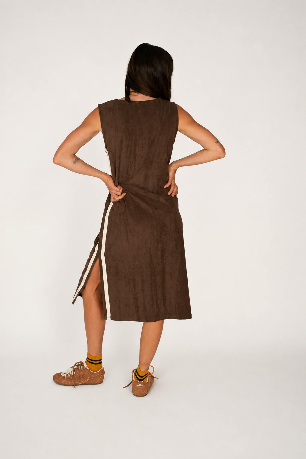 Hanna Terry Towelling Maxi Dress Chocolate