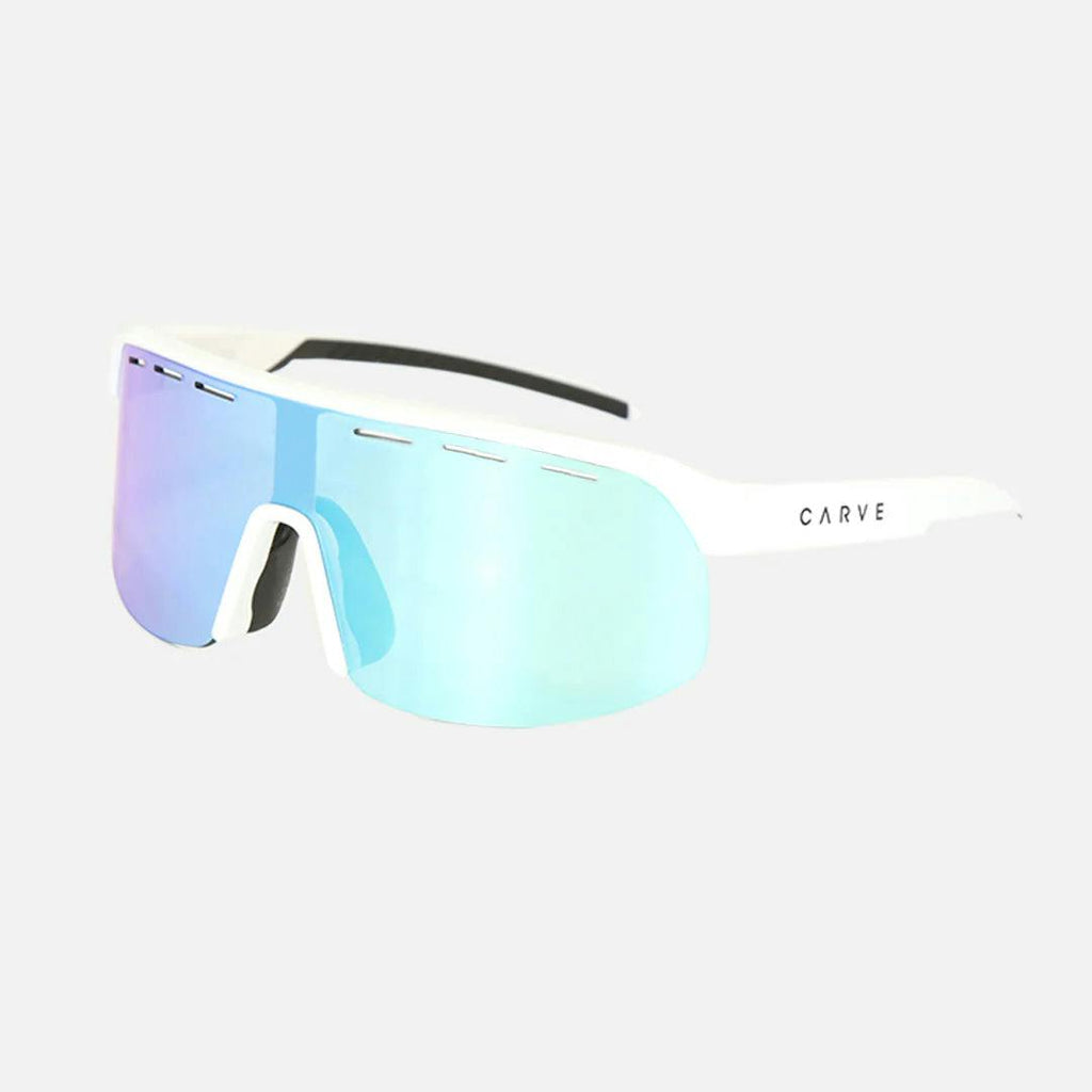 Velocity HD - Gloss White Frame, Rose Lens HD with Blue Iridium plus Venting